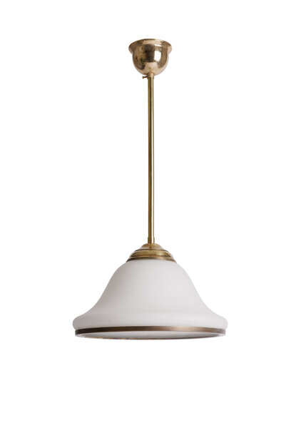 Pendel Hanglamp, Vintage, Wit Glas
