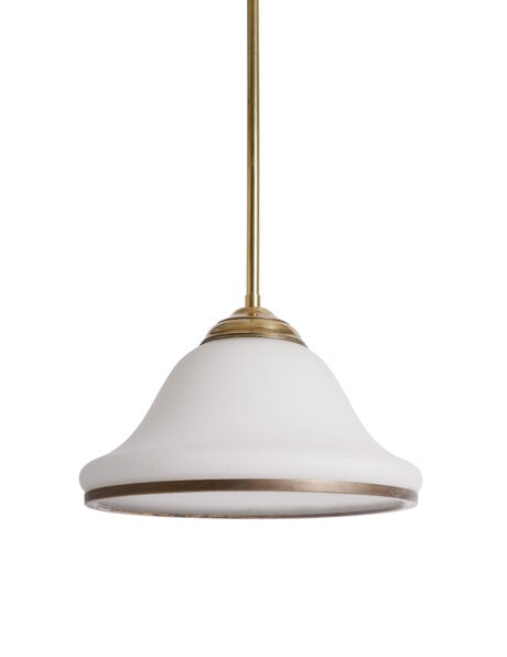 Glazen hanglamp, wit, vintage, jaren 60