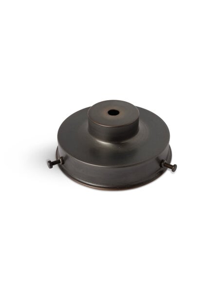 Dark brass shade holder with 3 screws for glass