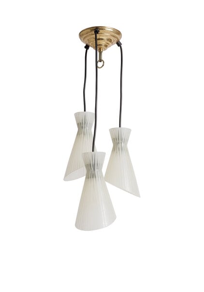 Vintage Pendant Lamp, Angled Glass