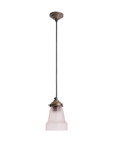 Vintage Art Deco Hanglamp, Roze Mat Glas, Jaren 30