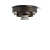 Ceiling lamp ring, patinated copper, for lamp glasses with a raised edge, with a maximum diameter of 8 cm / 3.15 inch
