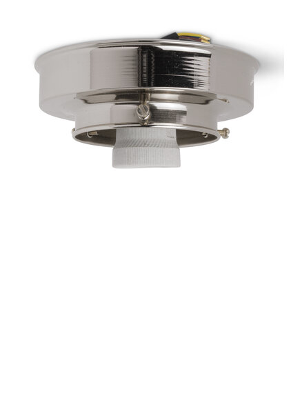 Plafonniere Ring, Glans Nikkel, 8 cm