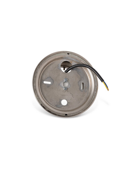 Ceiling lamp ring, shiny nickel, sleek model, for lamp glasses with raised edge of max 8 cm / 3.15 inch diameter