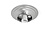 Plafond ring, mat nikkel, diameter opstaande rand lampglas maximaal 10 cm