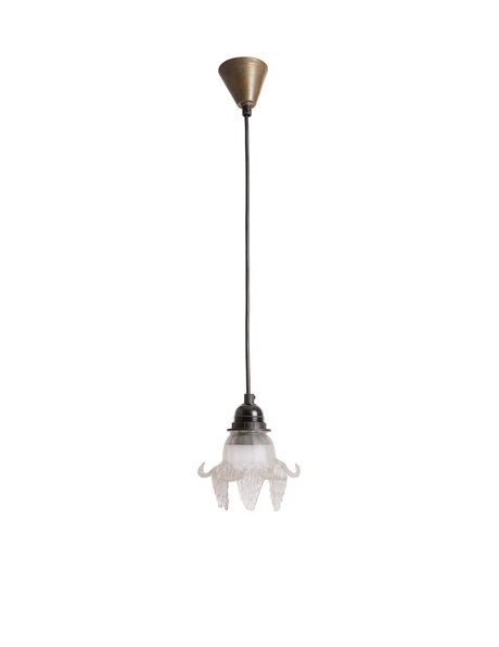 Vintage hanglampje matglas roos