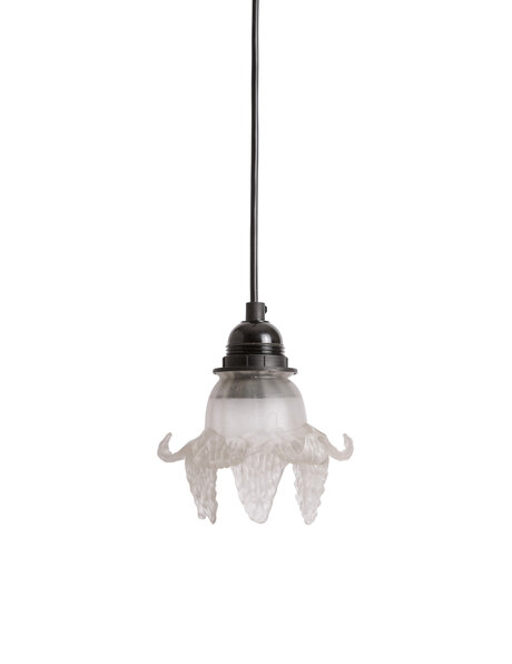 Vintage hanglampje matglas roos