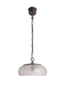 Kleine Vintage Hanglamp, Mat Glas Kapje