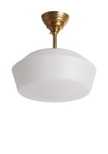 Style Pendant Lamp, White Shade on Pendulum, 40s