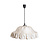 Vintage pendant lamp, creme fabric lampshade