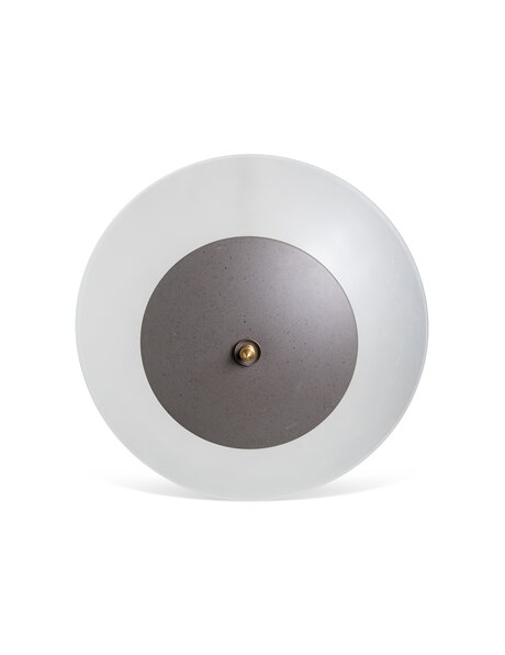 Vintage hanglamp, mat glazen schaal