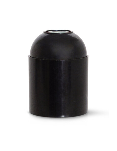 Lampfitting E27, zwart, glimmend, glad