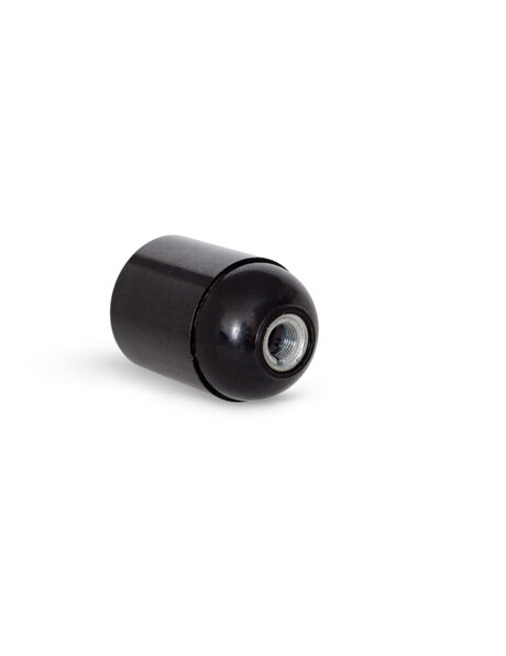 Lamp Socket, E27 fitting, black, smooth shiny surface