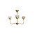 Roosjes hanglamp met koper armatuur