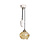Trekpendel hanglamp, wit met roze porselein, jaren 30