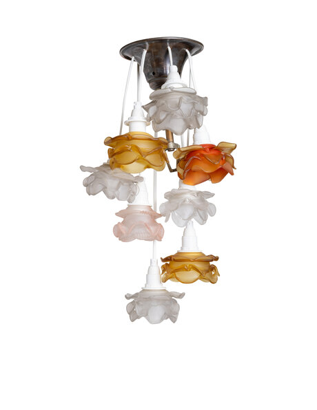 Vintage-style pendant lamp, frosted glass, various shades