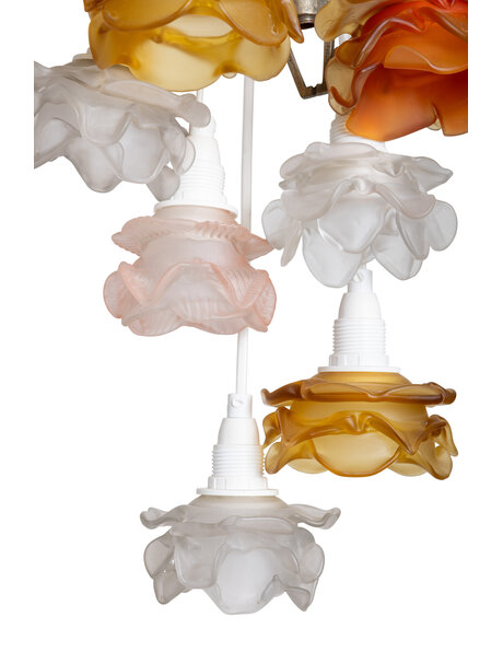 Vintage-style pendant lamp, frosted glass, various shades