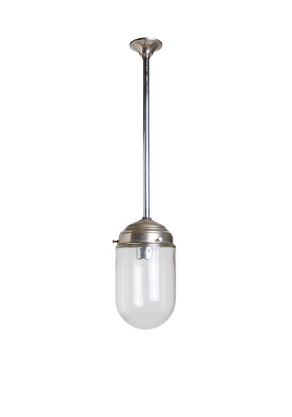 Industriele Hanglamp Helder Glas aan Pendel