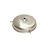 Glass holder: 13 cm / 5.1 inch, matt nickel in semi-round shape with 3 screws