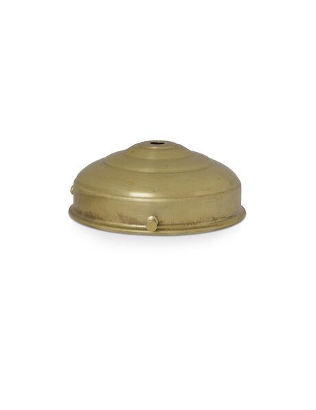 Lamp glass holder, matt messing, half sphere, 11 cm (4.3")