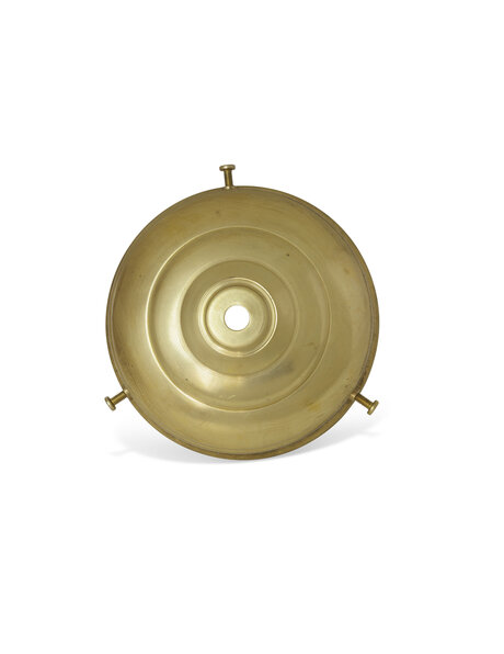 Lamp glass holder, matt messing, half sphere, 11 cm (4.3")