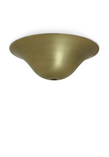 Ceiling Cap,  Half Matt Brass, 16.0 cm