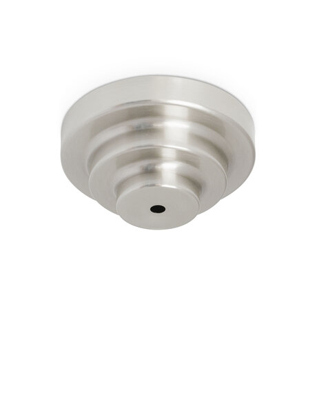 Stepped ceiling rose, material: matt nickel