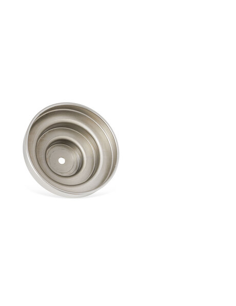 Stepped ceiling rose, material: matt nickel