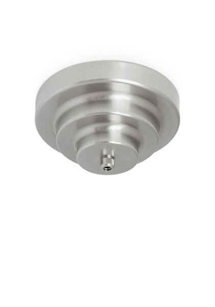 Gispen Style Ceiling Cap, Matt Nickel (For Cord)