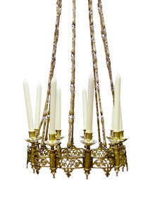 Copper Pendant Lamp, Candle Chandelier