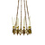 Copper hanging lamp for 9 real candles, 1900s
