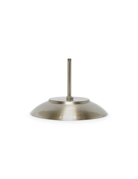 Cover plate round for glass lampshade, shiny nickel