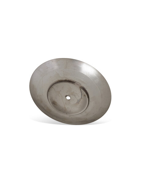 Cover plate round for glass lampshade, shiny nickel