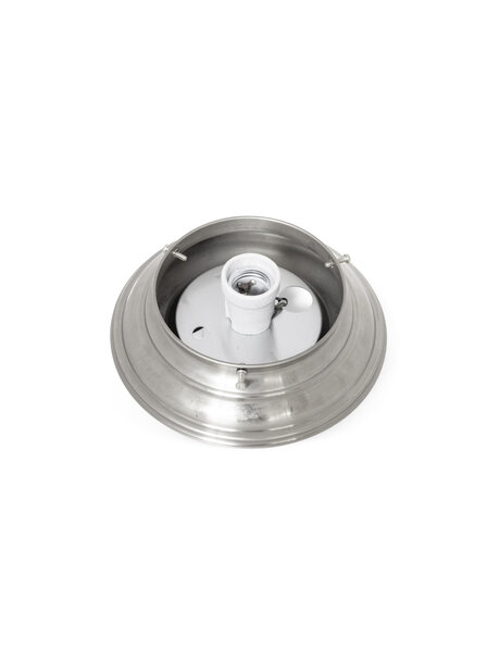 Ceiling fixture ring, zilverkleurig, maximum glass rim diam. 11.0 cm (4.3 in)