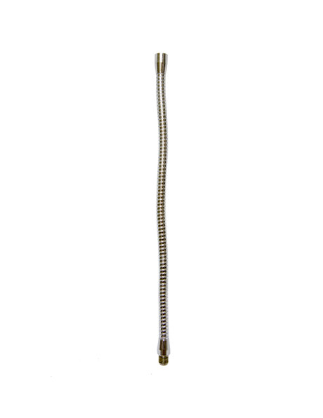 Bendable pipe, silver colour (chrome), length: 25 cm (10"), M10x1