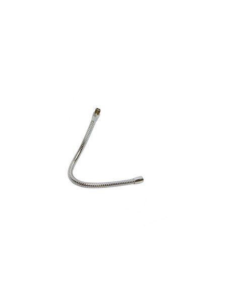 Zwanenhals buis zilver 10 cm, M10x1