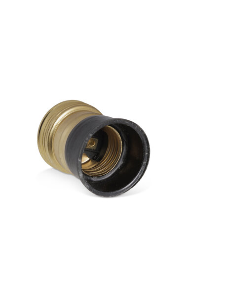 Vintage brass lamp holder, E27, brass and plastic