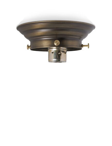 Ceiling lamp ring, burnished, lamp glasses with raised edge, max diameter of 10.0  cm / 3.9 inch