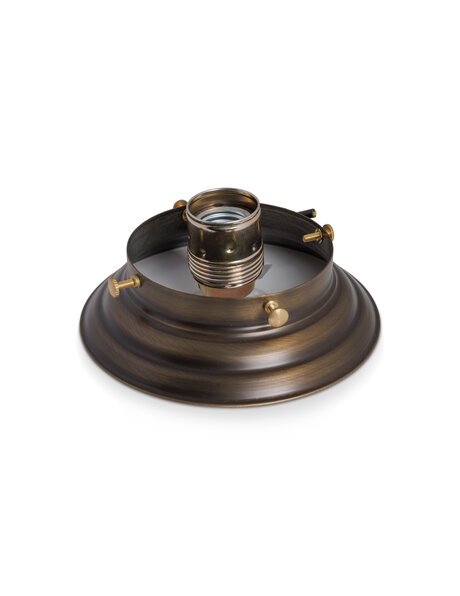 Ceiling lamp ring, burnished, lamp glasses with raised edge, max diameter of 10.0  cm / 3.9 inch