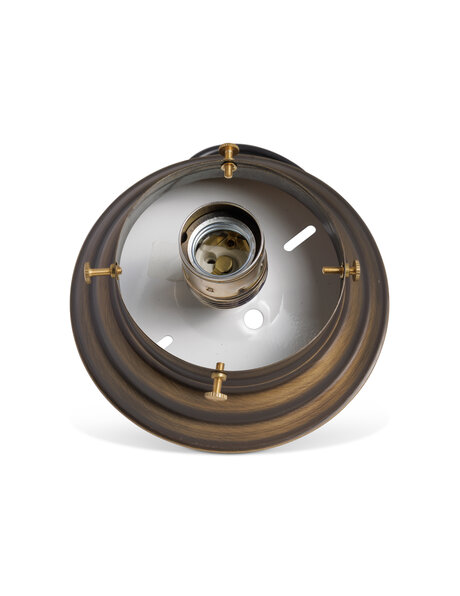 Ceiling lamp ring, burnished, lamp glasses with raised edge, max diameter of 10.0  cm / 3.9 inch