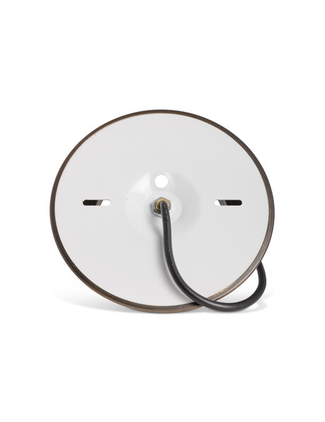 Plafonniere ring, gebruineerd, lampglazen met opstaande rand,  max. diameter van 10 cm