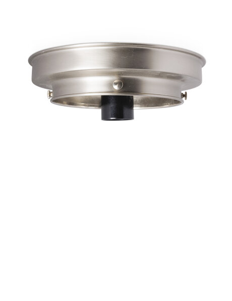 Ceiling lamp ring, matte nickel, stepped model, 15 cm grip