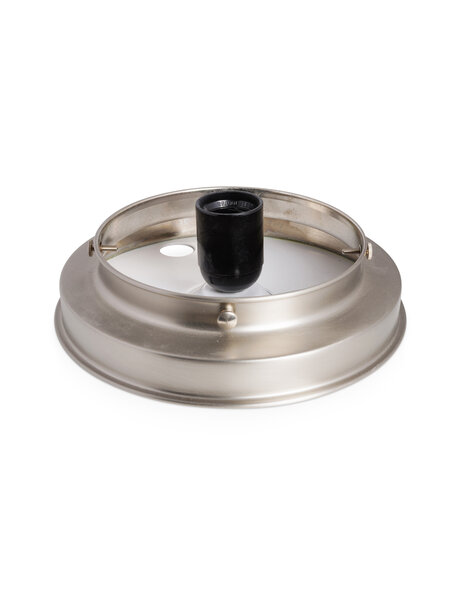 Plafonniere ring, nikkel mat, getrapt model, 15 cm greep