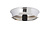 Ceiling lamp ring, shiny nickel, for lamp glasses with raised edge