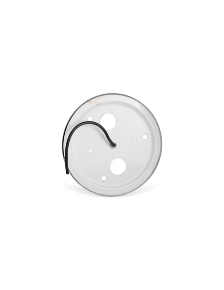 Ceiling lamp ring, shiny nickel, for lamp glasses with raised edge