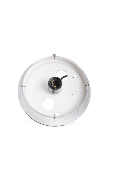 Ceiling lamp ring, matte nickel, for lamp glasses with raised edge