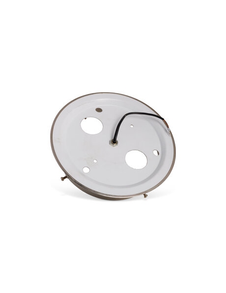 Plafond ring, mat nikkel, voor lampglazen met opstaande rand