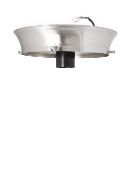 Plafond ring, mat nikkel, voor lampglazen met opstaande rand