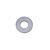 Verchroomde sluitring 2,7 cm diameter (M10)