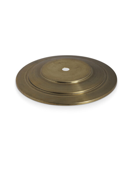 Cover plate, round shape, matt gold brass